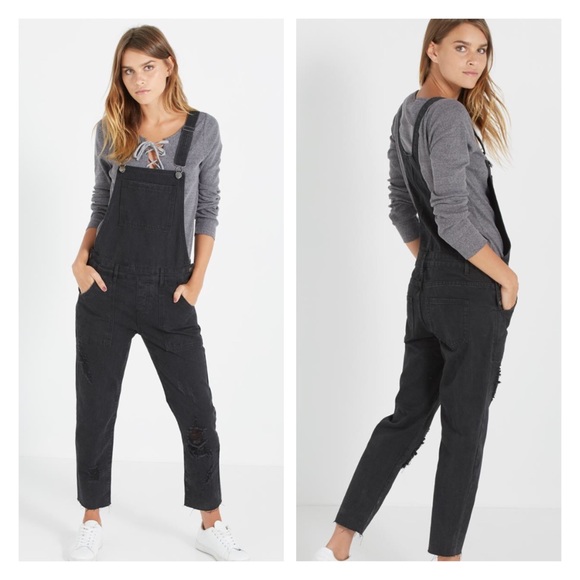 cotton on black overalls